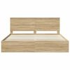 vidaXL Cadre de lit Sonoma 200 x 200 cm Bois de pin massif