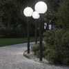 vidaXL Bornes lumineuses avec d&eacute;tecteur lot de 3 120 cm noir IP44