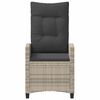 vidaXL Chaise de jardin inclinable Gris clair et gris fonc&eacute; polyrotin