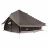 vidaXL Tente Tipi 20 personne Marron Gris Polyester et Acier