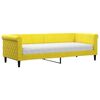 vidaXL Lit de jour avec matelas jaune 80x200 cm velours