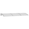 vidaXL Auvent de porte Gris 300x100 cm Polycarbonate
