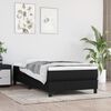 vidaXL Matelas de lit &agrave; ressorts ensach&eacute;s fermet&eacute; moyenne Noir 90x200x20 cm Tissu