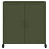 vidaXL Buffet vert olive 68x39x72 cm acier