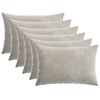 vidaXL Housse de coussin 6 pc HEERLEN Gris clair 30 x 50 cm