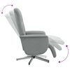 vidaXL Fauteuil inclinable de massage et repose-pieds gris clair tissu