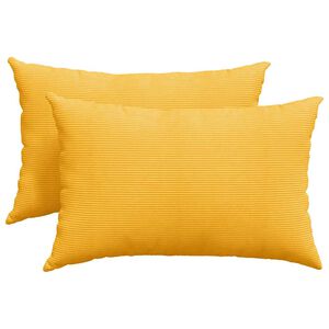 vidaXL Coussins de canap&eacute; 2 pcs Jaune clair 60 x 40 cm