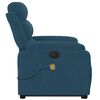 vidaXL Fauteuil inclinable de massage &eacute;lectrique bleu velours
