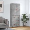 vidaXL Buffet haut Gris b&eacute;ton 69,5x34x180 cm Bois d'ing&eacute;nierie