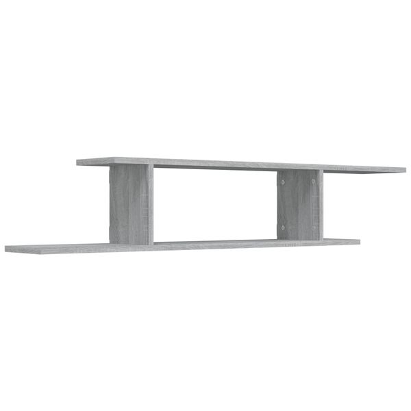 vidaXL &Eacute;tag&egrave;re TV murale Sonoma gris 125x18x23 cm Bois d'ing&eacute;nierie