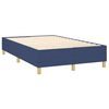 vidaXL Sommier &agrave; lattes de lit avec matelas Bleu 120x200 cm Tissu