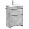 vidaXL Ensemble de mobilier de salle de bain Gris b&eacute;ton