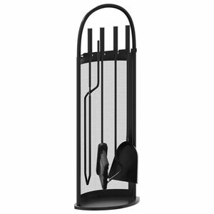 vidaXL Ensemble d'ustensiles de chemin&eacute;e 5 pi&egrave;ces 23 x 15 x 66 cm Acier