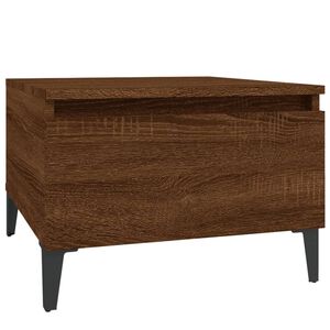 vidaXL Table d'appoint Ch&ecirc;ne marron 50x46x35 cm Bois d'ing&eacute;nierie