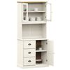 vidaXL Buffet haut VIGO blanc 78x40x175 cm bois massif de pin