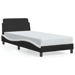 vidaXL Cadre de lit Dover noir et blanc 80x200 cm similicuir