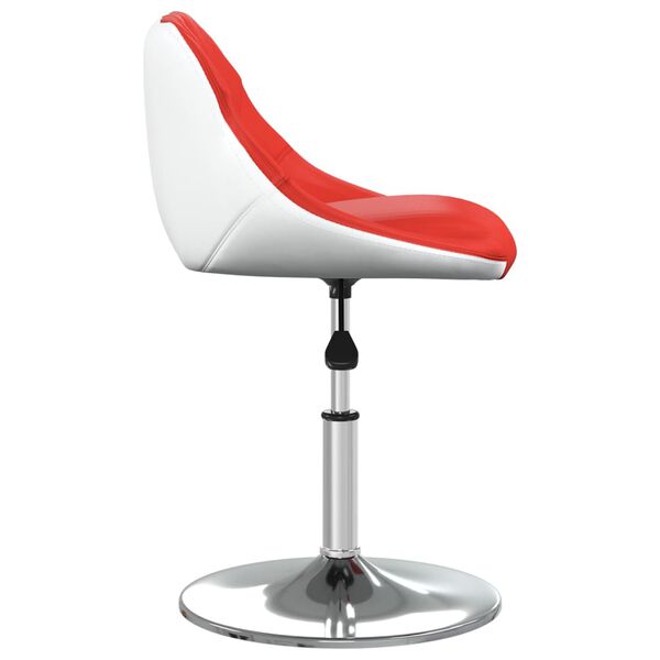 vidaXL Tabouret de bar Rouge et blanc Similicuir
