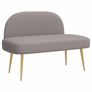 vidaXL Banc rembourr&eacute; avec dossier Taupe 110 x 60 x 76 cm Polyester