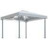 vidaXL Tonnelle avec guirlande lumineuse LED 300x300cm Cr&egrave;me Aluminium