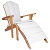 vidaXL Chaise Adirondack de jardin avec repose-pieds Naturel