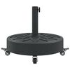 vidaXL Base de parasol avec roues pour m&acirc;ts &Oslash;38 / 48 mm 27 kg rond