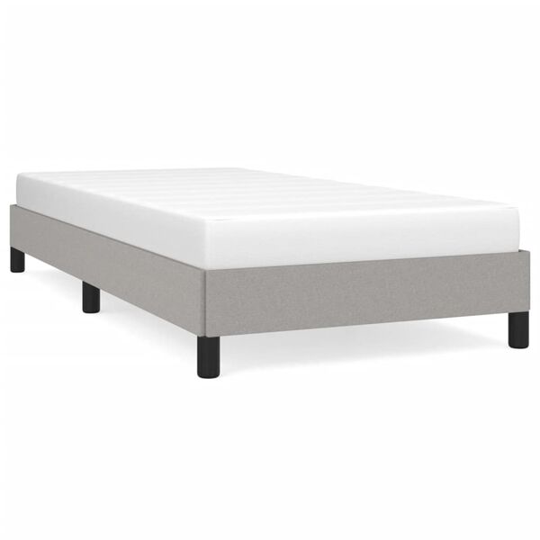 vidaXL Cadre de lit sans matelas gris clair 90x190 cm tissu
