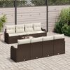 vidaXL Ensemble de canap&eacute; de jardin Marron 55 x 55 x 37 cm polyrotin