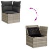 vidaXL Ensemble de canap&eacute; de jardin 6 pcs Gris clair Poly Rattan