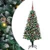 vidaXL Sapin de No&euml;l artificiel Vert 150 cm PVC et acier et plastique