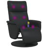 vidaXL Fauteuil inclinable de massage repose-pieds noir similicuir
