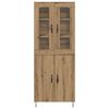 vidaXL Haut Armoire Ch&ecirc;ne artisanal 69,5 x 34 x 180 cm