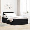 vidaXL Lit de Rangement avec matelas Noir 120 x 190 cm Velours
