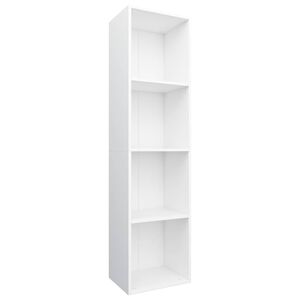 vidaXL Biblioth&egrave;que/Meuble TV Blanc 36x30x143 cm Bois d'ing&eacute;nierie