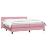 vidaXL Sommier &agrave; lattes de lit avec matelas rose 200x210 cm velours