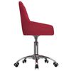 vidaXL Chaise pivotante de salle &agrave; manger Rouge bordeaux Tissu