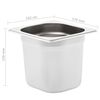 vidaXL R&eacute;cipients Gastronorm 8 pcs GN 1/6 150 mm Acier inoxydable