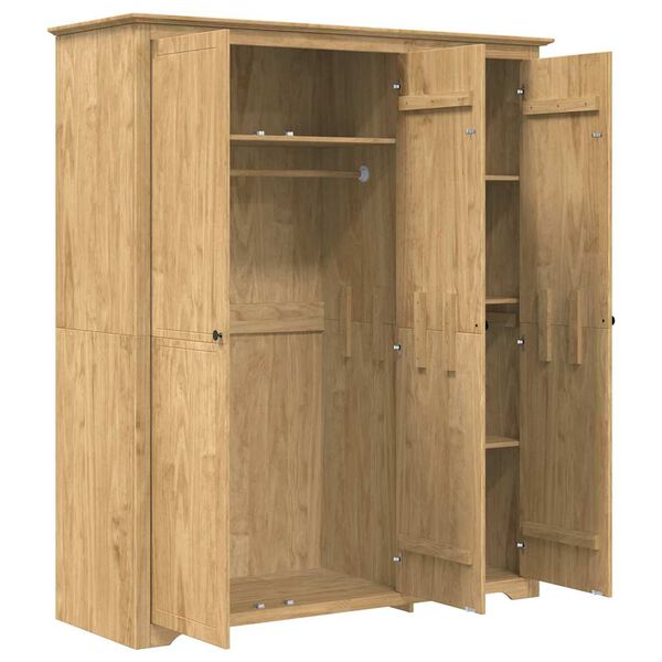 vidaXL Armoire BODO Marron miel 146 x 53,5 x 173 cm Bois d'ing&eacute;nierie