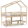 vidaXL Lit superpos&eacute; avec &eacute;chelle et toit sans matelas 90x190 cm