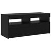 vidaXL Meuble TV 2 pcs Ch&ecirc;ne noir 230 x 36,5 x 40 cm Bois d'ing&eacute;nierie