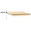 vidaXL Auvent r&eacute;tractable &eacute;lectrique Jaune, Blanc, Anthracite 3 x 2 m