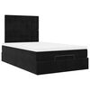 vidaXL Cadre de lit ottoman avec matelas noir 120x190 cm velours