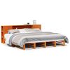 vidaXL Lit biblioth&egrave;que sans matelas cire marron 200x200cm bois massif