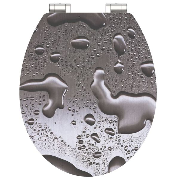 SCH&Uuml;TTE Si&egrave;ge de toilette avec fermeture en douceur GREY STEEL MDF