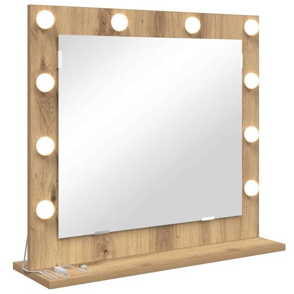 vidaXL Miroir de vanit&eacute; Rectangulaire Ch&ecirc;ne Sonoma 60 x 55 x 18 cm