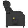 vidaXL Fauteuil de massage Noir Similicuir