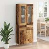 vidaXL Haut Armoire avec tiroir 2 pcs Bois ancien Bois d'ing&eacute;nierie