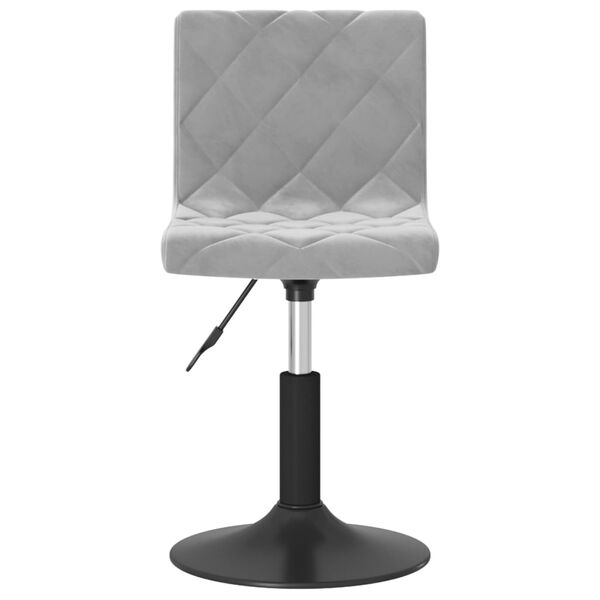 vidaXL Chaise pivotante de salle &agrave; manger Gris clair Velours