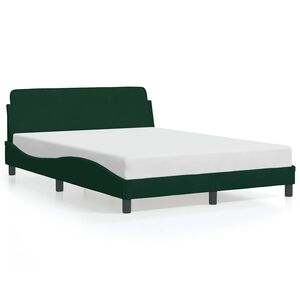 vidaXL Cadre de lit Dover vert fonc&eacute; 120x200 cm velours