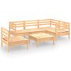 vidaXL Salon de jardin 6 pcs Bois de pin massif