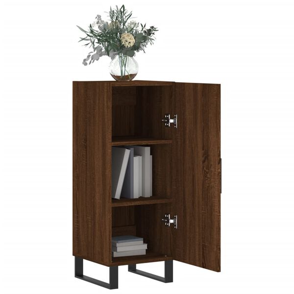 vidaXL Buffet Ch&ecirc;ne marron 34,5x34x90 cm Bois d'ing&eacute;nierie